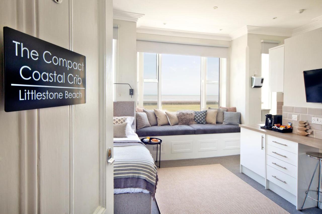 Beachfront Compact Coastal Crib, Direct Sea Views & Air Conditioning Littlestone-on-Sea Luaran gambar